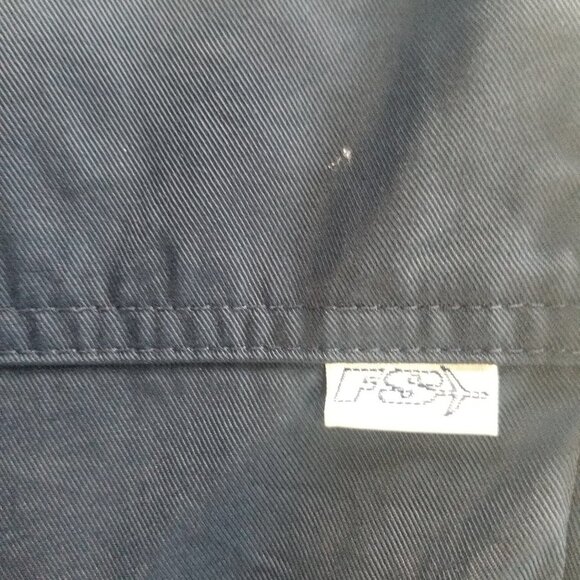 Flosport Navy Blue Work Pants Flap Zipper Front Deep Pockets Belt Loop - Picture 9 of 14